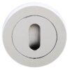 Millhouse Brass Key Escutcheon on Round Rose - Polished Chrome MHRKPC