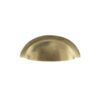 Old English Winchester Solid Brass Cabinet Cup Pull on Concealed Fix - Antique Brass OEC1176AB