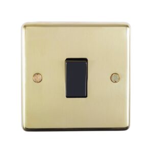 Eurolite Stainless steel 1 Gang Switch - Polished Brass