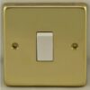 Eurolite Stainless steel 1 Gang Switch - Polished Brass