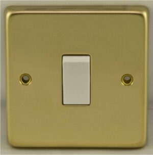 Eurolite Stainless steel 1 Gang Switch - Polished Brass