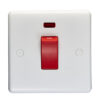 Eurolite Pl3271 Enhance White Plastic 45A Dp Switch With Neon Single Plate