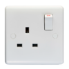 Eurolite Pl4090 Enhance White Plastic 13A 1 Gang Switched Socket Double Pole