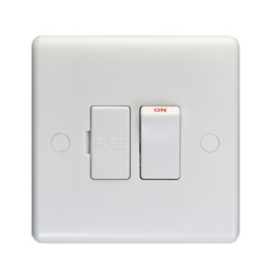Eurolite Pl4220 Enhance White Plastic 13A Switched Fused Spur Unit With Flex Outlet From Base