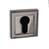 STATUS Euro Escutcheon on Square Rose - Black Nickel
