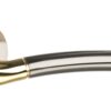 STATUS Indiana Lever on Round Rose - Satin Nickel/Polished Brass