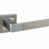 STATUS Montana Designer Lever on S4 Square Rose - Satin Nickel/Polished Chrome