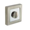 STATUS WC Turn and Release on S4 Square Rose - Satin Nickel/Polished Chrome