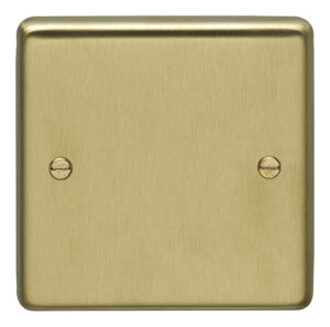 Eurolite Sb1B Single Blank Round Edge Satin Brass Plate