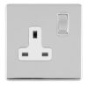 Eurolite Concealed 3mm 1 Gang 13Amp Dp Switched Socket - Polished Chrome
