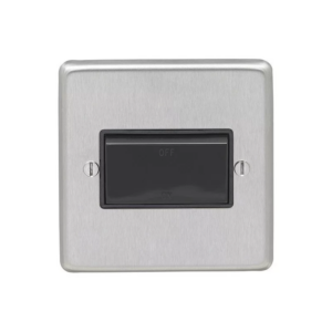 Eurolite Sssfsw 6Amp Fan Isolator Switch Round Edge Satin Stainless Steel Plate Matching Rocker