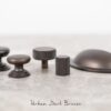 Old English Winchester Solid Brass Cabinet Cup Pull on Concealed Fix - Urban Dark Bronze OEC1176UDB