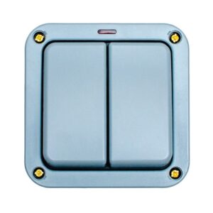 Eurolite Wp3022 20A 2 Gang 2 Way Switch With Neon Ip66