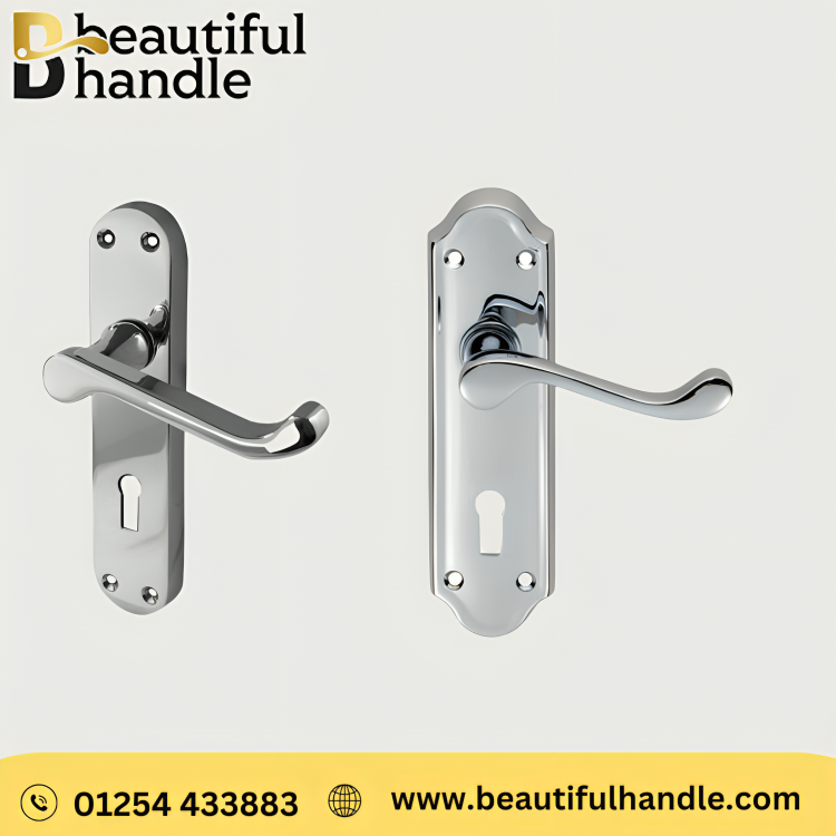 Polished chrome door handles