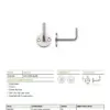 Zoo Hardware Zas Circular Single Robe Hook, Satin Stainless Steel