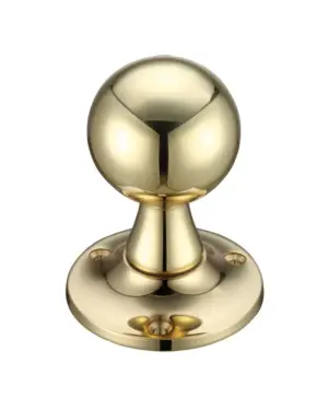 Zoo Hardware Fulton & Bray Ball Mortice Door Knobs, Polished Brass (Sold In Pairs)