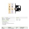 Zoo Hardware Replacement Nightlatch - 64mm c/w PVD Forend and Strike