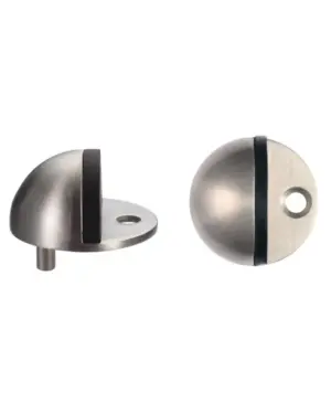 Zoo Hardware Zas Face Fix Floor Mounted Oval Door Stop (40Mm Diameter) Satin Or Polished Stainless Steel
