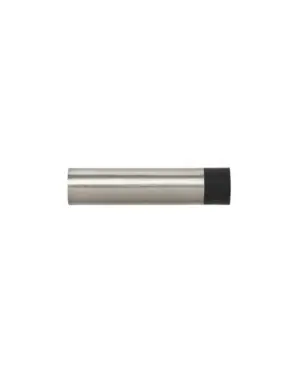 Zoo Hardware Zas Cylinder Door Stop Without Rose (75Mm Length - 19Mm Diameter), Satin Stainless Steel