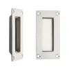 Zoo Hardware Zas Rectangular Flush Pull (50Mm X 100Mm), Satin Stainless Steel