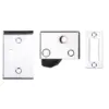 Zoo Hardware Zas Hush Latch (64Mm X 40Mm), Powder Coated White