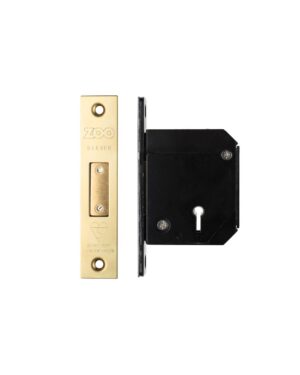 Zoo Hardware British Standard 5 Lever Chubb Retro-Fit Dead Lock (67Mm Or 80Mm), Pvd Stainless Brass