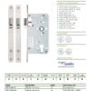 Din night latch - 72mm c/c - backset 60mm