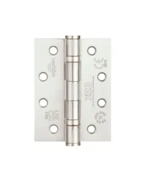 Zoo Hardware 4 Inch Steel Ball Bearing Door Hinges, Electro Brass (Sold In Pairs)