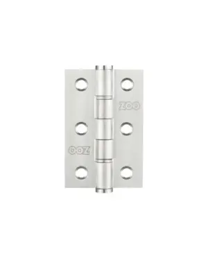 Zoo Hardware 3 Inch Grade 201 Washered Hinge, Polished Stainless Steel (Sold In Pairs)