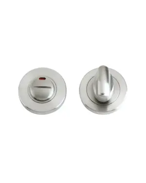 Zoo Hardware Zps Bathroom Turn & Release With Indicator, Satin Stainless Steel