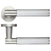 Zoo Hardware Zps Athena Lever On Round Rose, Satin Stainless Steel (Sold In Pairs)