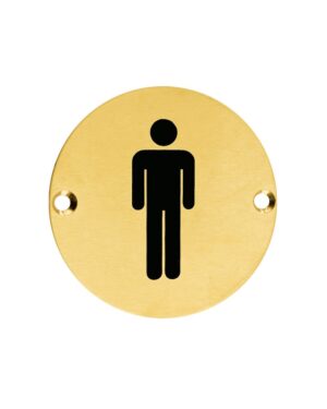 Zoo Hardware Zss Door Sign - Male Sex Symbol, Satin Stainless Steel