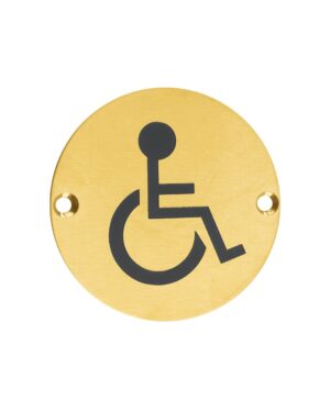 Zoo Hardware Zss Door Sign - Disabled Facilities Symbol, Satin Stainless Steel