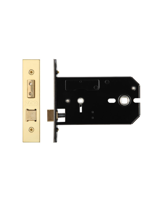 Zoo Hardware Horizontal Bathroom Lock (127Mm Or 152Mm), Pvd Stainless Brass